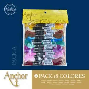 Hilos de bordar Anchor - Surtido 18 madejas - Mix Colores Aire