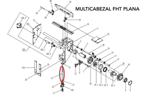 Head Driving Shaft- High Speed Head - Ricoma - Image 2