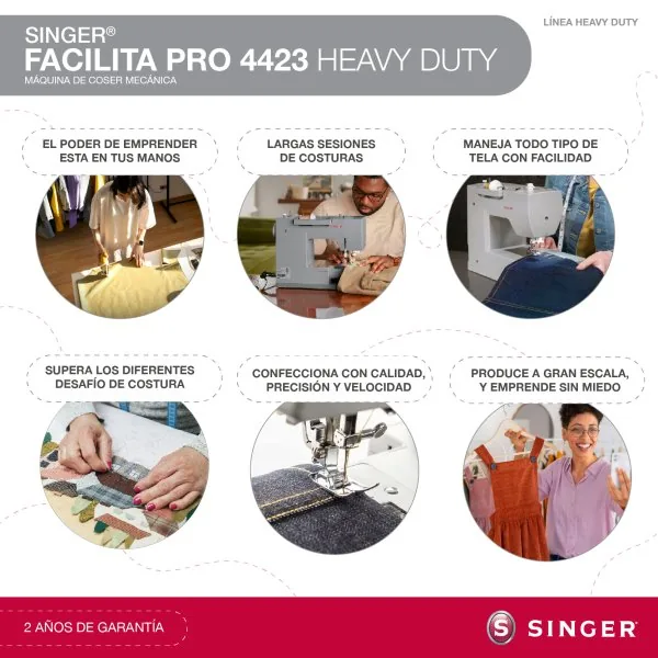Maquina de Coser Mecánica - Singer - Facilita PRO 4423 Heavy Duty - Imagen 4