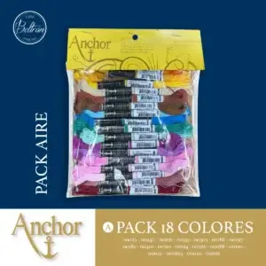 Hilos de bordar Anchor - Surtido 18 madejas - Mix Colores Aire