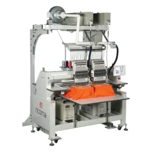 Maquina de Bordar Industrial Ricoma 2 Cabezales Tubular MT 1502 10 S con Corte Laser